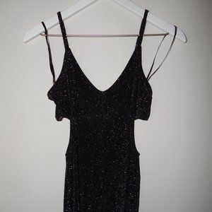 Metallic Black & Silver Jumpsuit